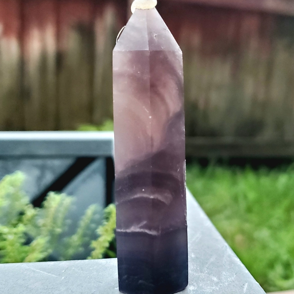Purple Fluorite Crystal Tower